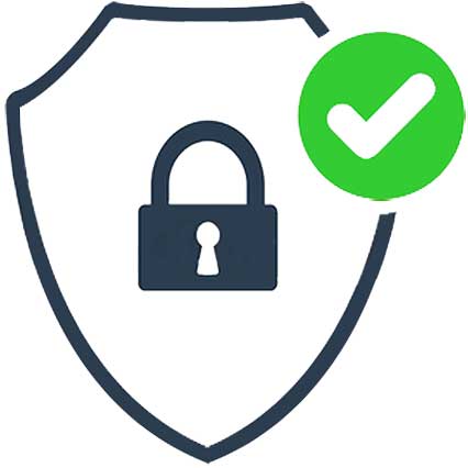 Secure payment data, accessible 24/7 Secure data icon